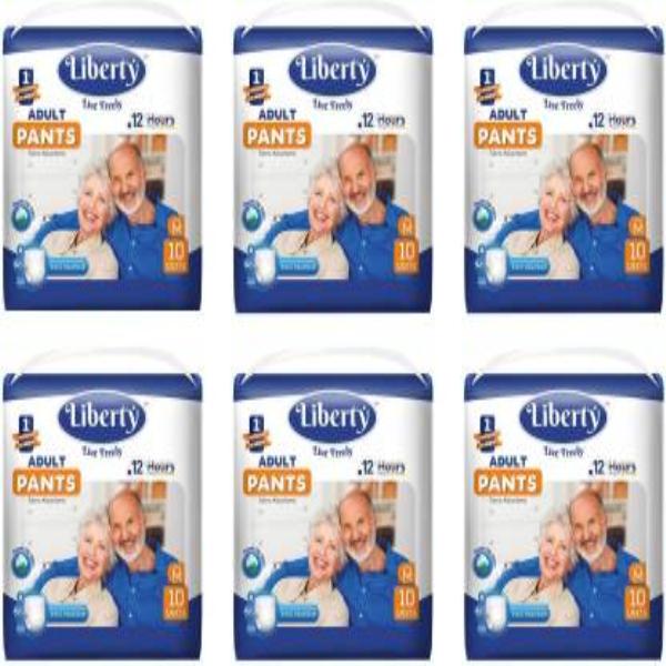 Netmeds | Liberty Premium Adult Diaper Pants (M) (Pack of 6 x10's)