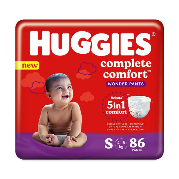 Netmeds | Huggies Complete Comfort Wonder Diaper Pants Small (S) 86's