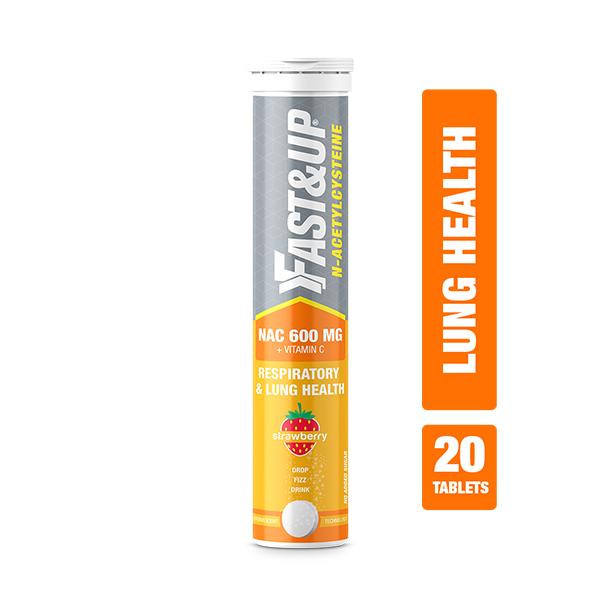 Netmeds | Fast&Up N-Acetylcysteine Effervescent Tablet - Strawberry Flavour 20's