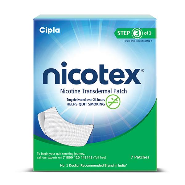 Netmeds | Nicotex Nicotine Transdermal 7 mg Patch 7's