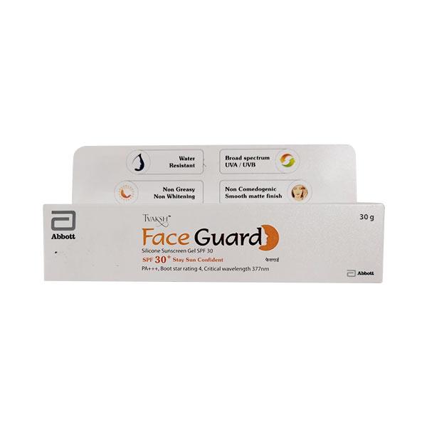 Netmeds | Tvaksh Face Guard Silicone Sunscreen Gel SPF 30+ 30 gm
