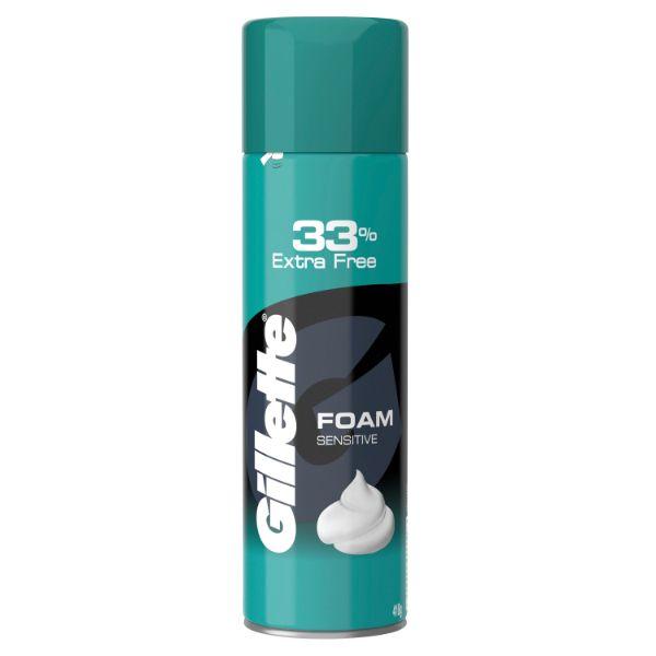 Netmeds | Gillette Shaving Foam - Sensitive (33% Extra Free) 418 gm