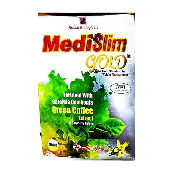 Netmeds | Medislim Gold Weight Management Powder - Vanilla 500 g