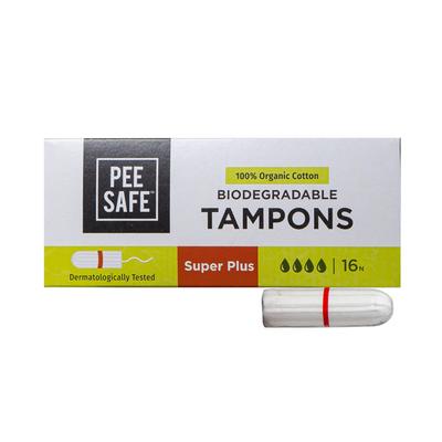 Pee Safe Organic Cotton Tampons (Super plus) 16's - Tampons