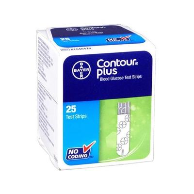 Contour Plus Blood Glucose Test Strip 25's - Blood Glucose Monitors/Test Strips