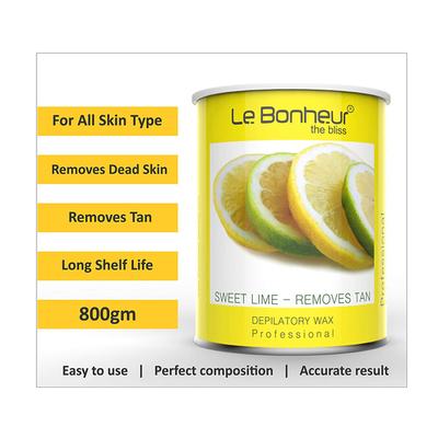 Le Bonheur Depilatory Wax - Sweet Lime 800 gm (Free Pre Wax Gel and Post wax Oil) - Shaving & Hair Removal
