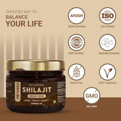 Nirvasa Shilajit Resin (Pack of 5 x 20 gm) 1's - Sexual Care