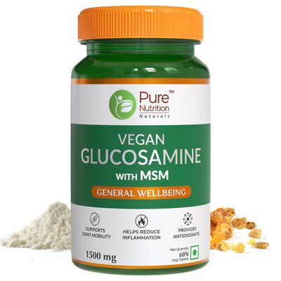 Pure Nutrition Veg Glucosamine with MSM 3850mg Veg Tablet 60's - Vital Health