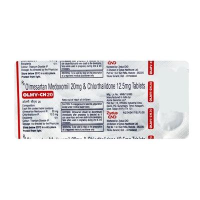 Olmy CH 20mg Tablet 10'S - Hypertension-Ang