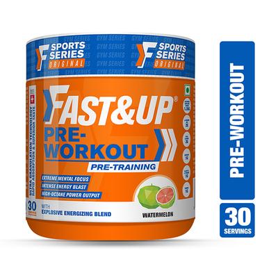 Fast&Up Pre-Workout Advanced Supplement Powder - Watermelon Flavour 300 g - Whey Proteins