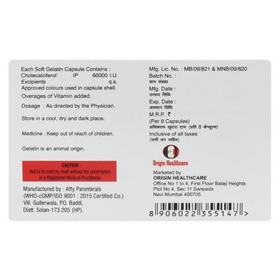 GEO D3 Soft Gelatin Capsule 8's - Supplements-Vit