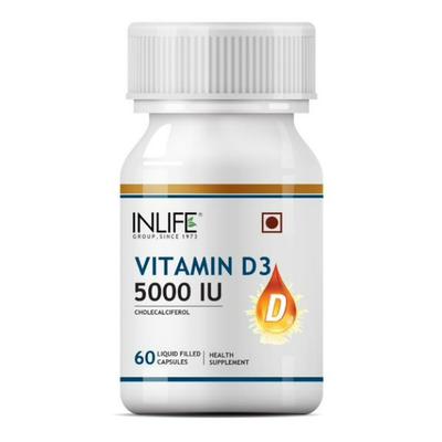 INLIFE Vitamin D3 5000 IU Capsules 60's - Multi-Vitamins