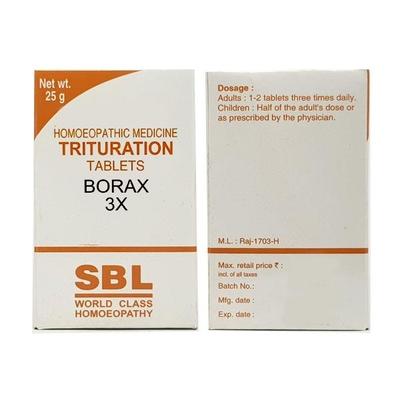 SBL Borax 3X Tablet 25 gm - Bio-Chemic