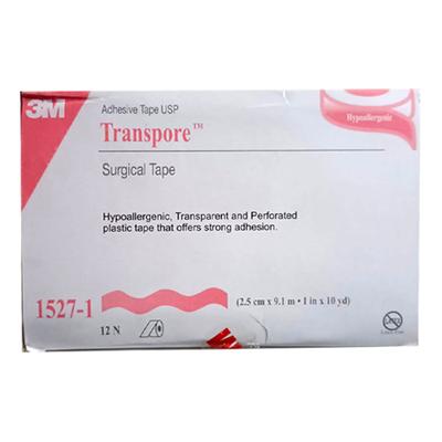 3M Transpore Surgical Tape (1527-1) (2.5 cm x 1 inch) 1's - Bandages & Dressings