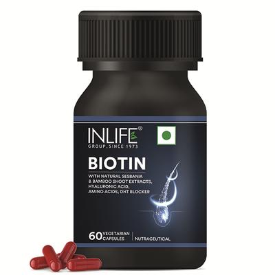 Inlife Biotin Vegetarian Capsules 60's - Hair & Skin