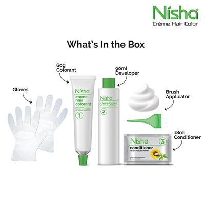 Nisha Creme Hair Color - Flame Red 60 gm - Crème