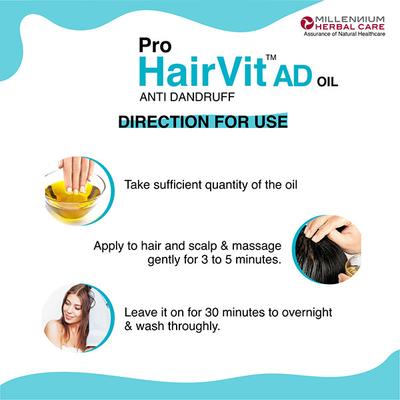 Millennium Herbal Care Pro Hairvit Anti Dandruff Hair Oil (Pack of 2 x 100 ml) - Hair Oils