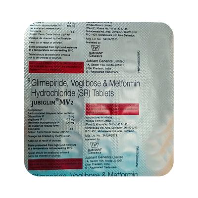 JUBIGLIM MV 2 Tablet 15's - Diabetes-Ant