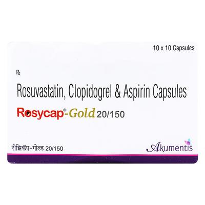 Rosycap Gold 20/150mg Capsule 10'S - High Cholesterol-Dys
