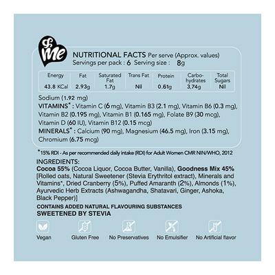 &Me Period Dark Chocolates - Fruit & Nuts Flavour 48 gm - Health Products