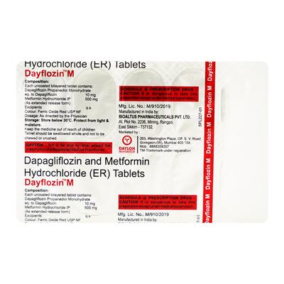 DAYFLOZIN M Tablet 10's - Diabetes-Ant