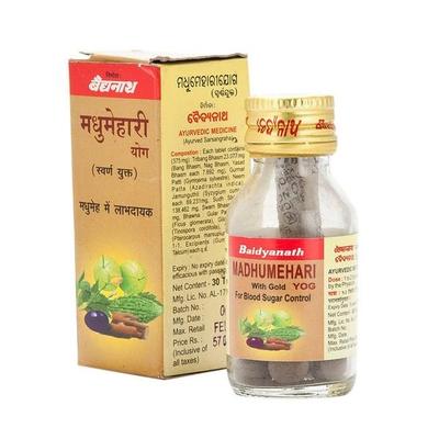 Baidyanath Madhumehari Yog with Gold Tablet 30's - Diabetes Care (Ayush)
