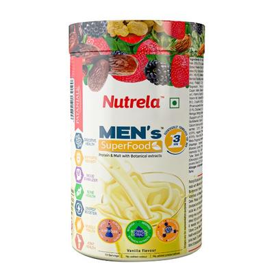 Patanjali Nutrela Men's Superfood Powder - Vanilla 400 gm - Daily Health Drinks