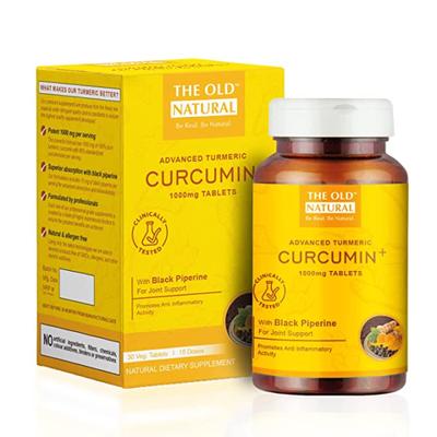 The Old Natural Advanced Turmeric Curcumin+ 1000 mg Veg Tablet 30's - Herbal Dietary Supplement