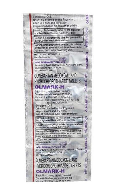 Olmark H Tablet 10'S - Hypertension-Ang
