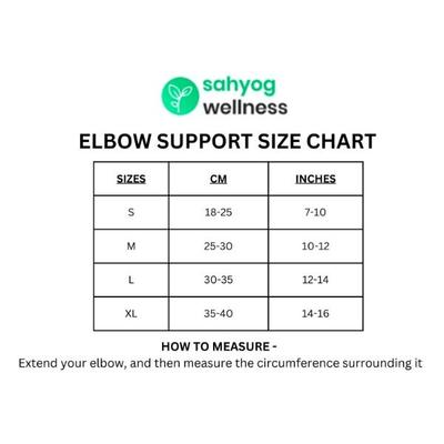 Sahyog Wellness Compression Elbow Support Arm Brace - Black (XL) 1's - Abdomen/Neck/Arm/Elbow Supports