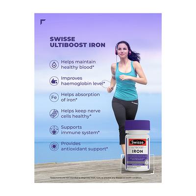 Swisse Health Essential (Calcium+ Vitamin D Tablet 90's, Iron Tablet 30's, Wild Fish Oil Capsule 200's) Combo Pack - Multi-Vitamins