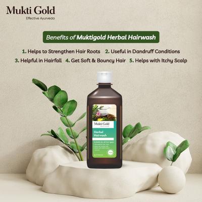 Axiom Mukti Gold Herbal Hairwash 400 ml - Shampoos