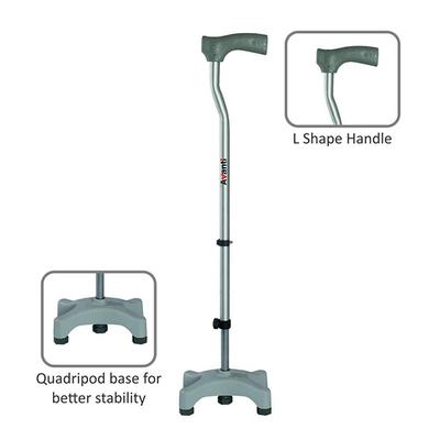 Vissco Avanti L Shape Walking Stick - Quadripod - Walker & Walking Stick
