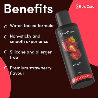 Bold Care Lube Combo Pack (Vibe Lube 100 ml - Strawberry + Extend Delay Spray 20 gm) - Intimate Spray