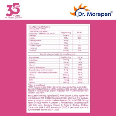 Dr. Morepen Biotin+ Tablet 60's - Hair & Skin