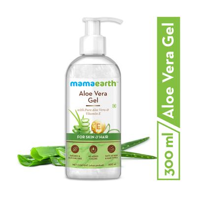 Mamaearth Aloe Vera Gel - Pure Aloe Vera & Vitamin E 300 ml - Face Gels