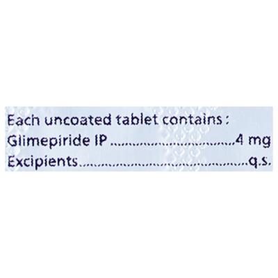 GLIMETAG 4 MG Tablet 10's - Diabetes-Ant