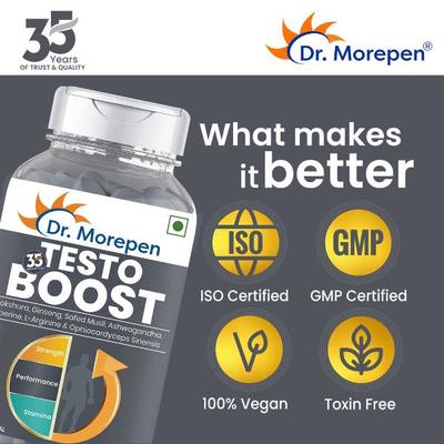 Dr. Morepen Testosterone Booster Tablet - Men 60's - Sexual Care