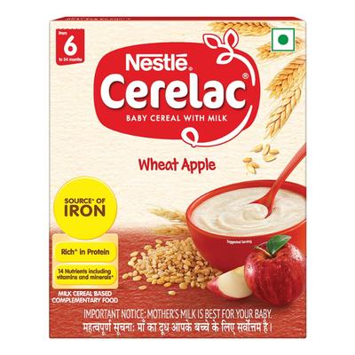 Nestle Cerelac Stage 1 (6 Months+) Powder 300 gm - Wheat Apple (Refill Pack) - Baby And Infant Supplements