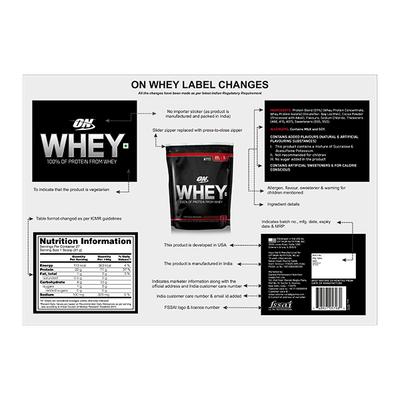 Optimum Nutrition (ON) 100% Whey Protein Powder - Chocolate Milkshake Flavour 1.85 lb - Whey Proteins