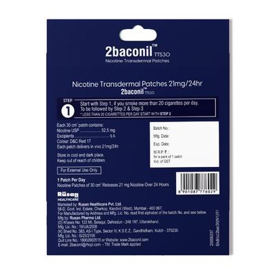 2baconil TTS30 21mg Nicotine Transdermal Patches - Nicotine Patch