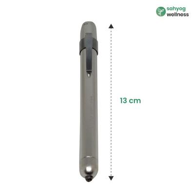 Sahyog Wellness Metal Mini Medical Pocket Pen Torch (Yellow Light) - Silver - Health Monitoring Devices