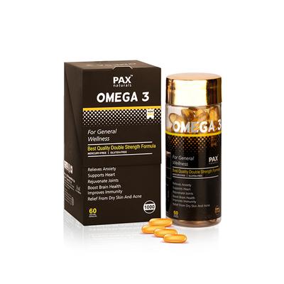 PAX Naturals Omega 3 Fish Oil 1000 mcg Capsule 60's - Omega Fish Oil Fatty Acids