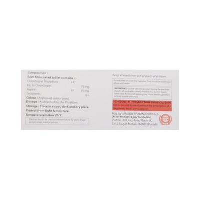 CLOPICARE A Tablet 10's - Blood Clot-Ant