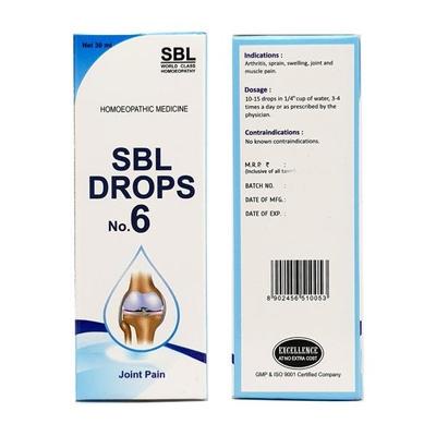 SBL Drops No. 6 (Joint Pain) 30 ml - Homeopathic Drops