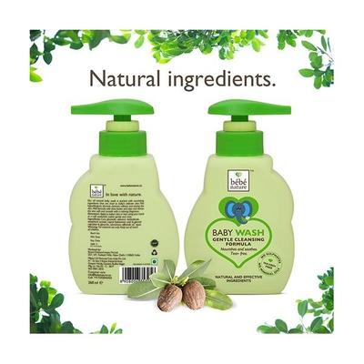 Bebe Nature Natural Baby Wash Gentle Cleansing Formula 260 ml - Baby Body Wash