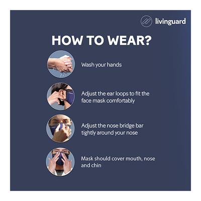 Livinguard Face Mask Ultra With Valve (M) - Blue (Pack of 1) - Face Mask