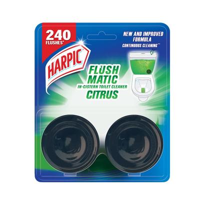 Harpic Flushmatic In-Cistern Toilet Cleaner Blocks - Citrus 100 gm - Others