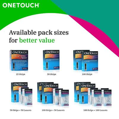 OneTouch Ultra Blood Glucose Test Strip 25's - Blood Glucose Monitors/Test Strips