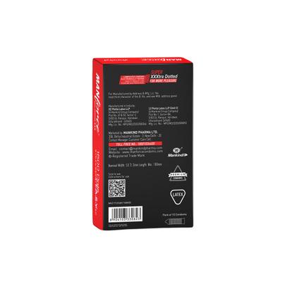 Manforce 1500 Dots Xotic Condoms - Strawberry Flavoured 10's - Plain/Flavoured Condoms